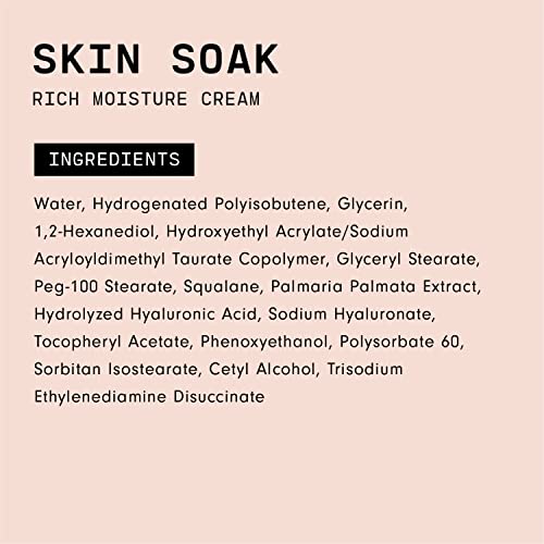 A pele versada absorve o creme de rosto rico em umidade - hidratante diário não greasy com extrato de algas, vitamina E e esqualano