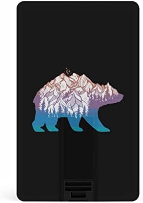 Mountain Bear USB 2.0 Flash-DRIVES Memory Stick Stick Credit Card Shap