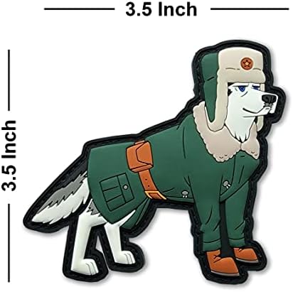 Soldado Husky Siberiano Moral de PVC Patch - Moral engraçado, tático, adesivo militar - manchas de velcro, manchas militares - perfeitas para o seu equipamento tático do exército militar, mochila, boné, colete