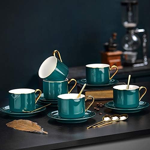 Conjunto de chá de lepsjgc Pote de chá de chá de cerâmica nórdica com estilador de candler Floral Belacot Set Cafe Caneca