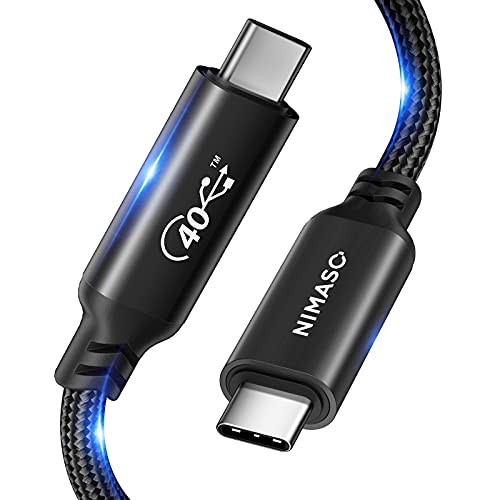 NIMASO [Certificado USB-IF] THUPHOULT 4 CABO DE 3,3 pés 40 Gbps Cabo USB 4, cabo de exibição USB C com vídeo de 8k