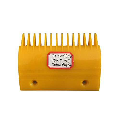 50pcs/pacote ft ys013b578 Placa de pente de escada rolante Plástico amarelo L125 W90 Tamanho da instalação 80 14T