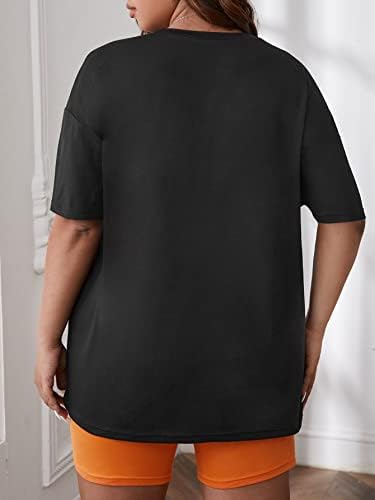 Gorglitter feminino mais 2 peças de roupas de tamanho grande tee de camiseta de camiseta de camiseta