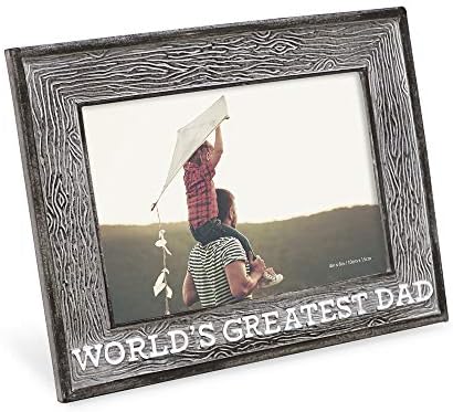 Isaac Jacobs 4 ”x 6” Resina Sentimentos Maior moldura de imagem do pai do mundo, Moldura de lembrança horizontal com