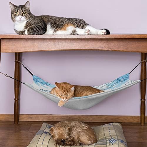 Cama de gato azul shell gaiola pet hammock leito suspenso para gatinho filhote de filhote de cachorro 16,9 x13