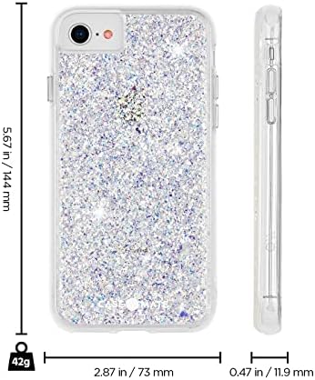 Case-companheiro iPhone 7 / iPhone 8 / iPhone SE-Twinkle Stardust [proteção contra gota de 10 pés] [compatível com carregamento