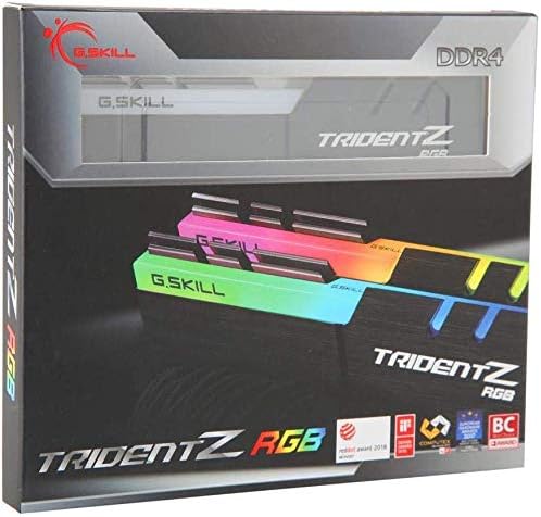 G.Skill Trident Z RGB Series 32GB 288 pinos SDRAM DDR4 3600 CL18-22-22-42 1,35V Memória de mesa de mesa de canal dual F4-3600C18D-32GTZR