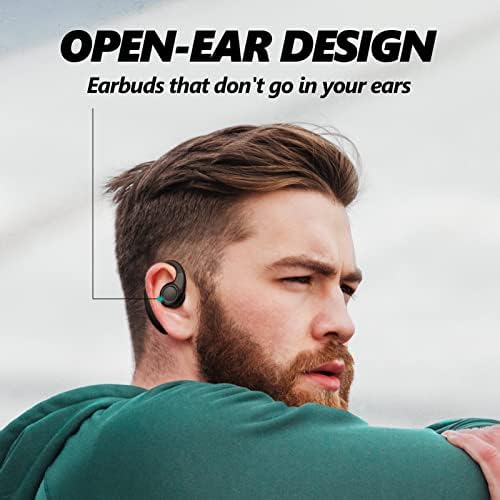 Fones de ouvido de orelha aberta, fones de ouvido Bluetooth 5.3 com fones de ouvido sem fio IPX7 IPX7 IPX7 IPX7 PRÉRIOS