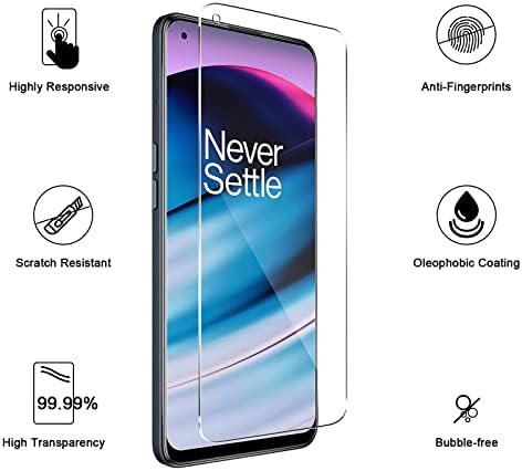 Coolpow 【3 pacote】 Projetado para OnePlus Nord N20 Filme de vidro temperado por protetor de tela 5G 5G, 【EasyInstall Tool】 9H Drafidade, Ultra HD, Scratch Resisting, Fácil Instalação, Caso Friendly