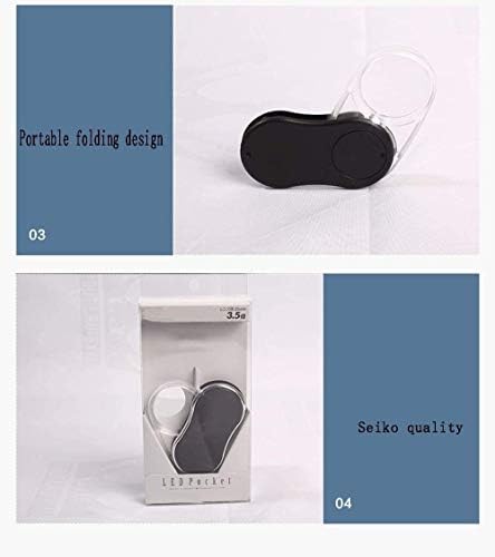 Yiwango Ligna para leitura de lupa HD Vidro dobrável 3,5x mini-lençador de joalheria de bolso de leitura de lençol