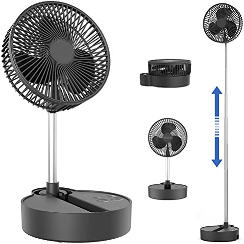 Gongdao oscilando o ventilador em pé e dobrável e o ventilador de bateria recarregável, usado como ventilador de piso ou ventilador