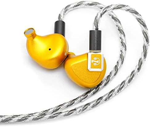 LetShuoer Z12 14,8mm IEMs de driver magnético planar, Gold Edition HiFi In-ear fones de ouvido com cravidades de orelha de liga de alumínio usinadas CNC