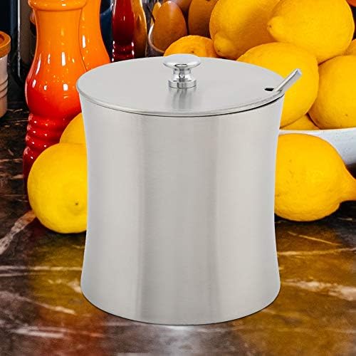 Aço inoxidável Açófio tigela de tedura de potência jarra de jarca de cozinha gadgets de especiarias pimenta de sal com