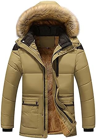 Jaqueta elegante para homens casacos de corrida com capuz de lã inverno grosso e tamanho acolchoado com algodão quente acolchoado