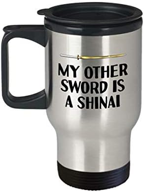 Funny Kendo Travel Mug - Presente Kendo - Presente Kendoka - Minha outra espada é uma shinai