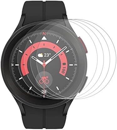 [4 pacote] Protetor de tela de vidro ICSAPR Compatível para o Samsung Galaxy Watch 5 Pro Smart Watch [9H dureza] -HD Vidro temperado,