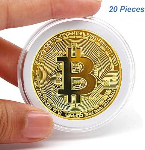 20 PCS cápsulas de moeda de plástico transparente, caso de coleta de moedas de 5 tamanho com junta ajustável para coleção de moedas American Silver Eagle Liberty Coin & JFK Half Dollar & Bitcoin | 19/12/25/30/40mm