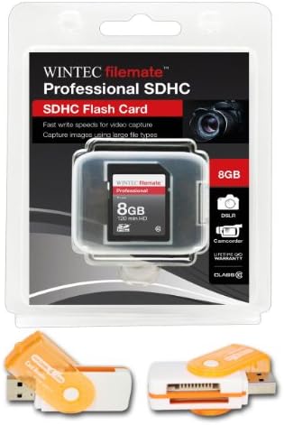 8GB CLASSE 10 CARTÃO DE MEMÓRIA DE VELOCIDADE DE HIGH SDHC PARA FUJI FINEPIX J110W J120 J150. Perfeito para filmagens e filmagens contínuas em alta velocidade em HD. Vem com ofertas quentes 4 a menos, tudo em um leitor de cartão USB giratório e.