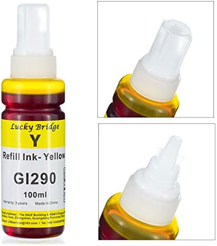 Lkb 400ml （4x100ml） tinta de corante de reabastecimento compatível para kit de tinta colorido GI-290 GI290 para Canon Pixma G4200 G4210 G3200 G1200 G2200 PRINTER 100ML PARA 1BK 1M 1C 1Y-US