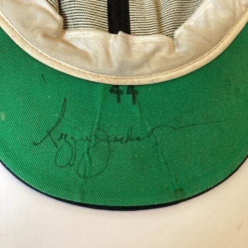 REGGIE JACKSON DE 1970 O jogo assinado usou o boné de hat de beisebol do New York Yankees - chapéus autografados