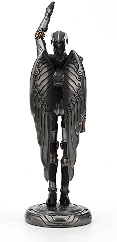 Design de veronese 9 5/8 polegadas de altura Art Deco estilo steampunid mecanoid angel resina a aço fundido de aço de aço estátua