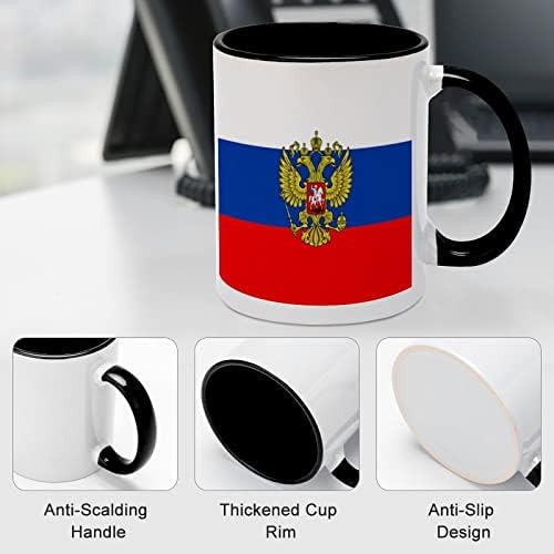 Bandeira russa bandeira de cerâmica Creative Creative Black Inside Coffee Coffet