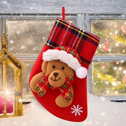 Molina de Natal de vidro de mancha Bolsa de presente Bolsa de presente de decoração de doces Saco de presente de Natal meias de Natal