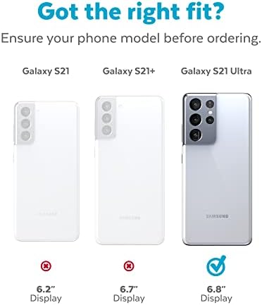 Speck Products Presidio2 Grip Samsung Galaxy S21 Caso Ultra 5G, preto/preto/branco