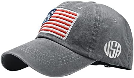 Capas de beisebol casuais para tampas de bordados de bandeira americana de adultos