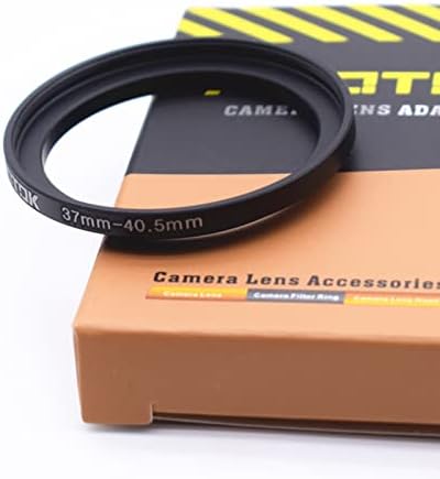 Lente de 37 mm a 40,5 mm Adaptador de lente da câmera, anel de anel de anel para cima de 37 a 40,5 mm de filtro, compatível com todos os 40,5 mm de acessório de filtro