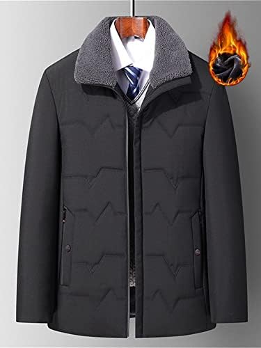 Jackets Ninq for Men - Men 1pc Borg Collar Zipper Thermal Puffer Casat