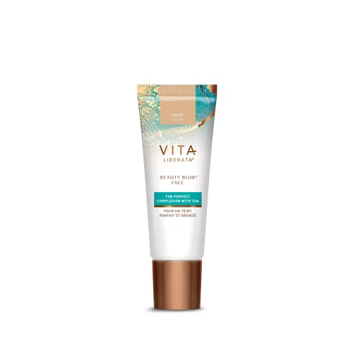 Vita Liberata Beauty Blur Face com bronzeado, creme CC, pele impecável, brilho radiante, tom de pele, base de cobertura