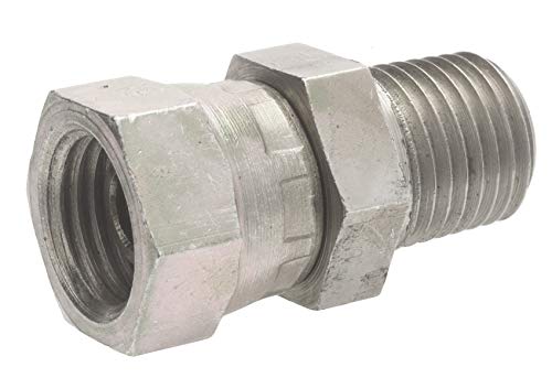 Alemite 1000-88 Adaptador da União, reto, 1/2 fêmea NPSM x 1/2 NPTF macho