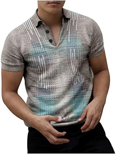 Camisas pólo de listras para homens, camisa de golfe de moda masculina Fit