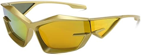 Nidovix embrulhado na moda em torno dos óculos de sol para homens Mulheres Moda Esporte Cool Y2K ELENTE ELENTE OLHO CATOS DE VODOS UV400 Proteção