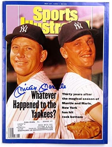 Mickey Mantle assinou a revista Autograph Sports Illustrated 1991 Yankees JSA Loa - revistas MLB autografadas
