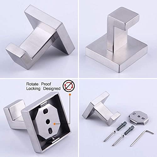 Conjunto de hardware do banheiro Kimzcn 3 -Pieces Kit de hardware de banheiro montado na parede de aço inoxidável - Inclui