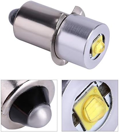 Zerodis Upgrade LED lanterna lâmpada, 5W 6-24V P13.5S de alta potência LED BULLBET PARTE LED KIT BULSBES PARA TODRA FOLURA LANTERS LANTERN LIGHT MAGLITE Substituição