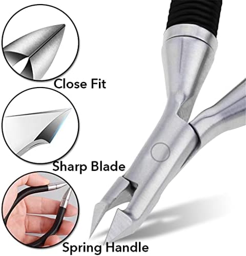 Zyjbm aço inoxidável cutícula tesoura de tesoura de unha cuticle pusher cortter nipper clipper morto removedor de pele de manicure