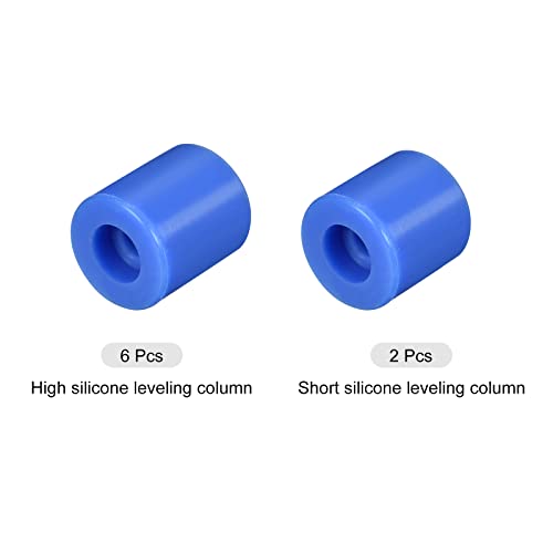 Meccanixity 16mm/18mm 3D Impressora Peças de leito de calor, montagens de cama sólida de silicone, tampão de silicone resistente ao calor 2set azul