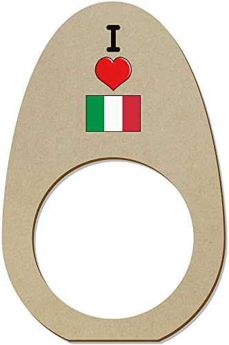 Azeeda 5 x 'eu amo a Itália' Ringos/suportes de guardanapo de madeira
