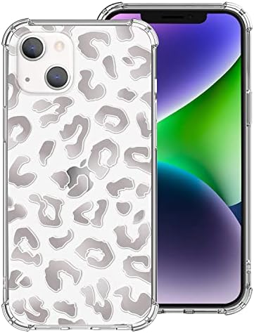 Design de lapac para iPhone 14 Plus, estampa de leopardo Cheetah Cheetah Design Claro Claro, TPU flexível e macio