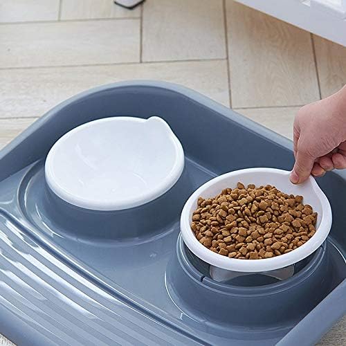 Lliang Bowls Bowls Pet Alimentador de cão Bowls para cães gatos gatos tigela de pet tigela plástica porto duplo alimentador de água bebendo tigelas de bacia de alimentação