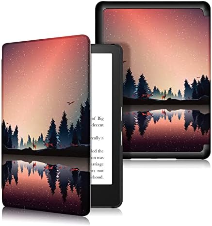 Jnshz para nova capa do Kindle Kindle Paperwhite 6 polegadas Kindle Cover para 2021 paperwhite 5 PU couro com ebook de silicone macio com capa slim com sono automático/wake - preto, 7