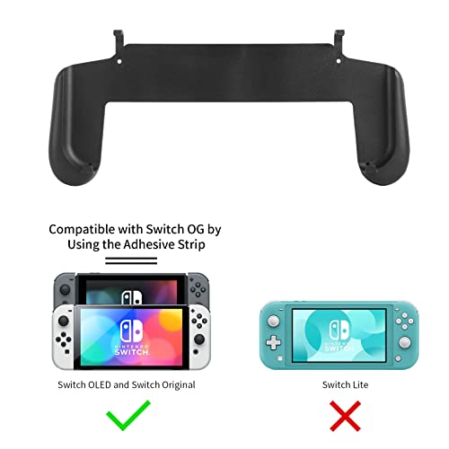 Hosanwell Grip Hand Grip Compatível com Nintendo Switch/OLED - Confortável e ergonômico Grip, Joy Con & Switch Acessórios - Black [2 tampas de polegar incluídas]