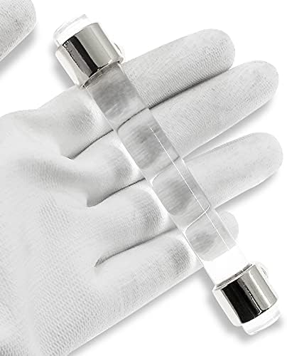 A gaveta de acrílico da Cionyce 2 Pack puxa alças de armário de prata, cabines de orifícios de 3-3/4 puxadores de armário