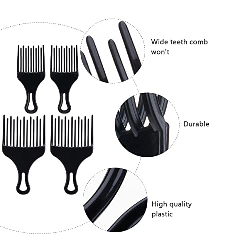 DOITOOL Pick Tool Hairdressing Men grande homem American Braid Tools Picks Wide Plastic Afro Plastic for Women Wig Hair Fist Combs Metal de metal de dente Deixo