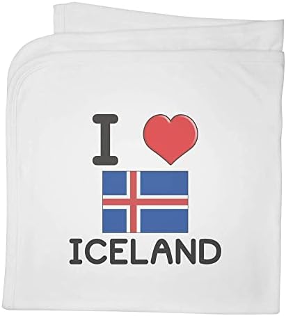 Azeeda 'I Love Islândia' Cotton Baby Clanta / xale