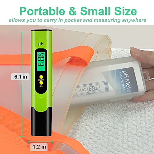 [Novo] Medidor de pH Cyann, caneta de testador de pH digital para água, 0,01 testador de qualidade de água de alta precisão com
