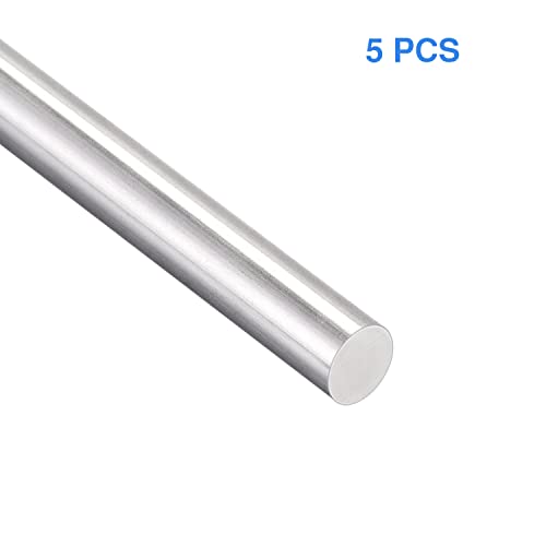 Hastes de aço inoxidável 5 pcs 304 barra redonda sólida e eixo cilíndrico Pino cilíndrico, diâmetro 3mm/0,118 , comprimento 100mm/3,93,